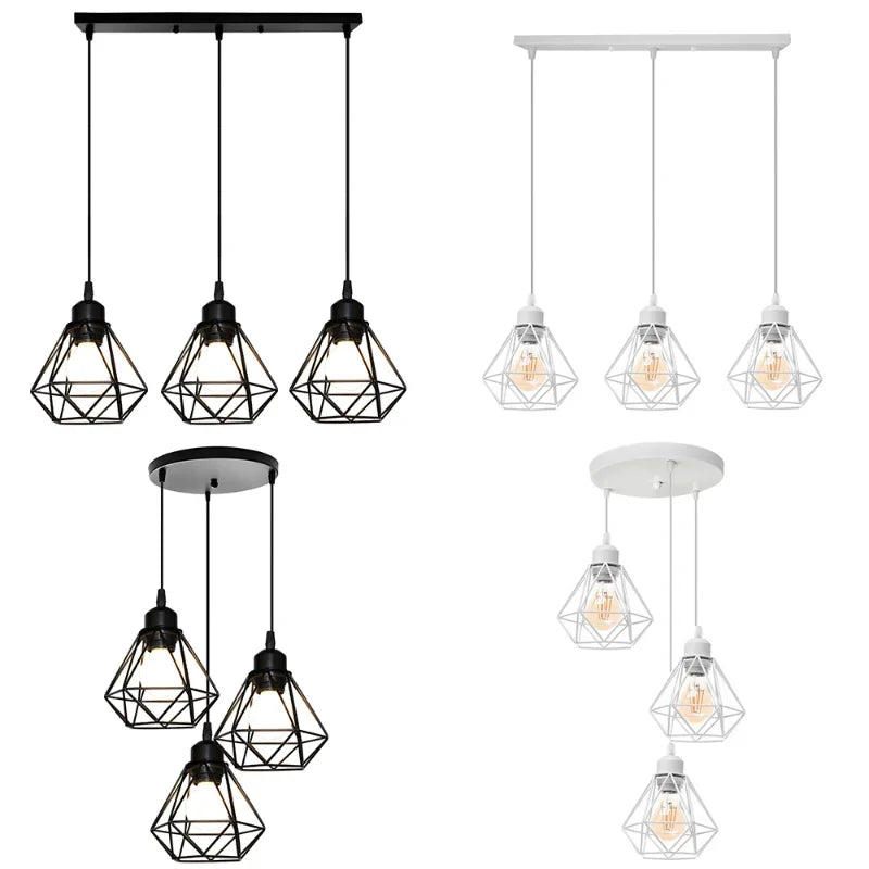 Nordic creative iron single head chandelier