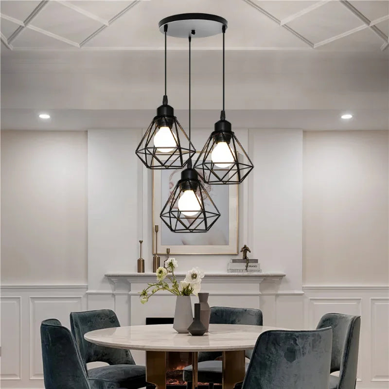 Nordic creative iron single head chandelier