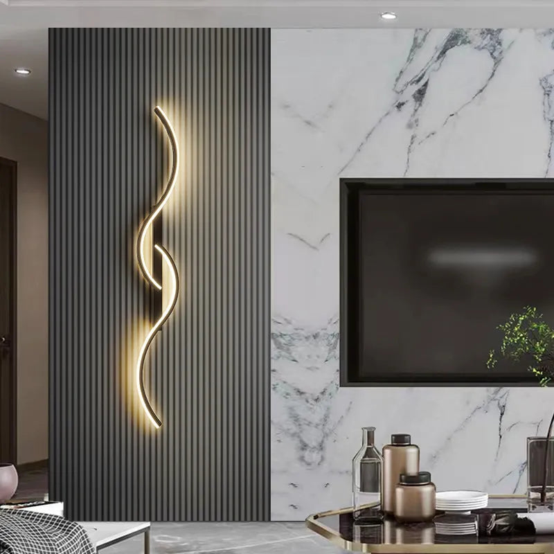 Minimalist Bedside Long Strip Wall Sconces Lamp