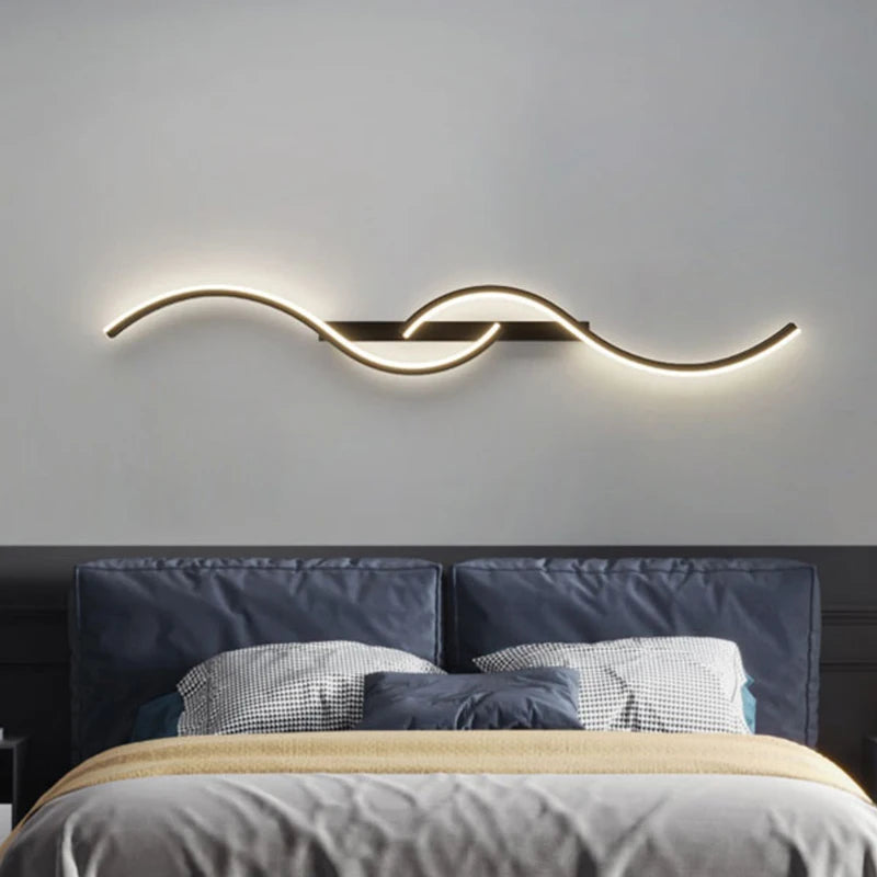 Minimalist Bedside Long Strip Wall Sconces Lamp