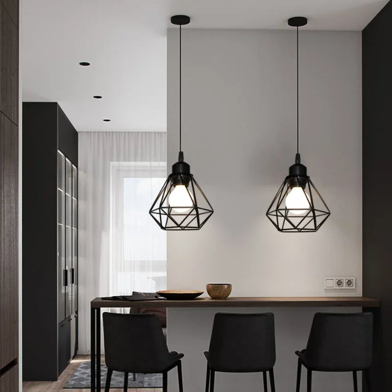 Nordic creative iron single head chandelier