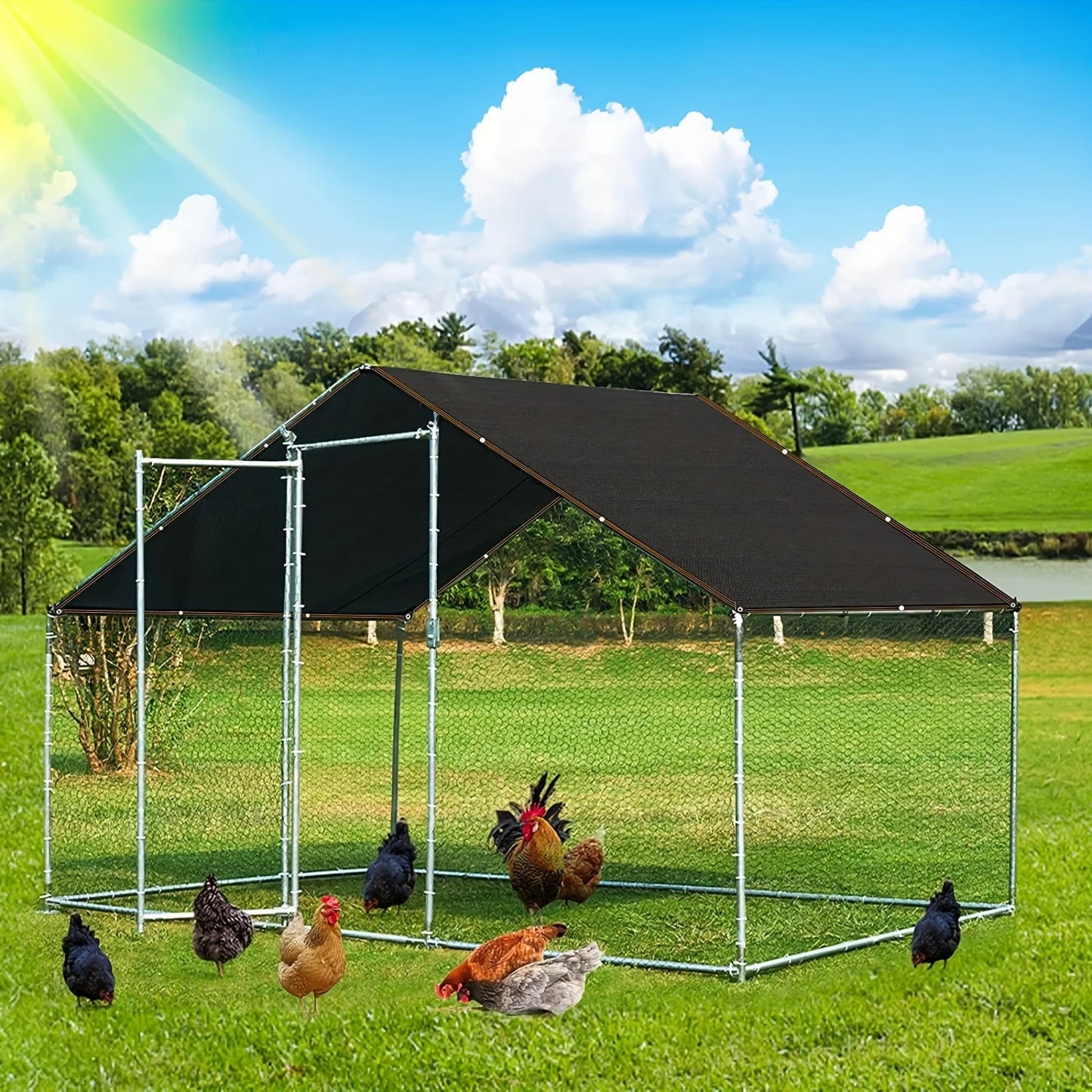 Black Shade Cloth Sunblock Mesh Cover
