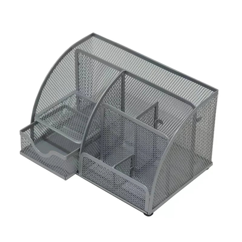 Metal Mesh Desk Organizer Box