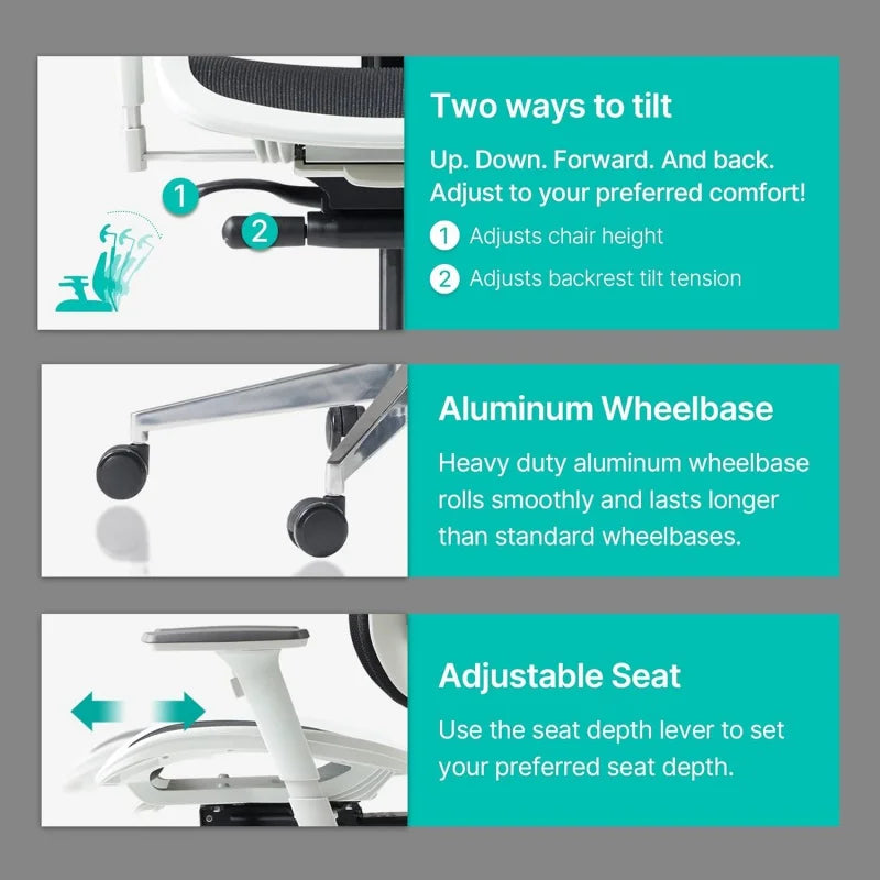 Dual-backrests Alpha - Ergonomic Office Chair