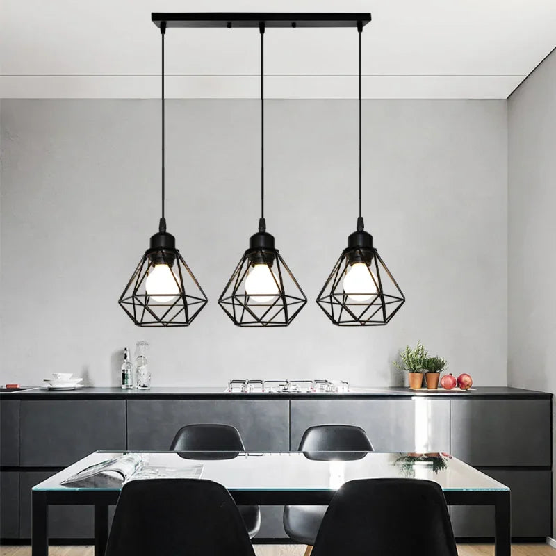 Nordic creative iron single head chandelier