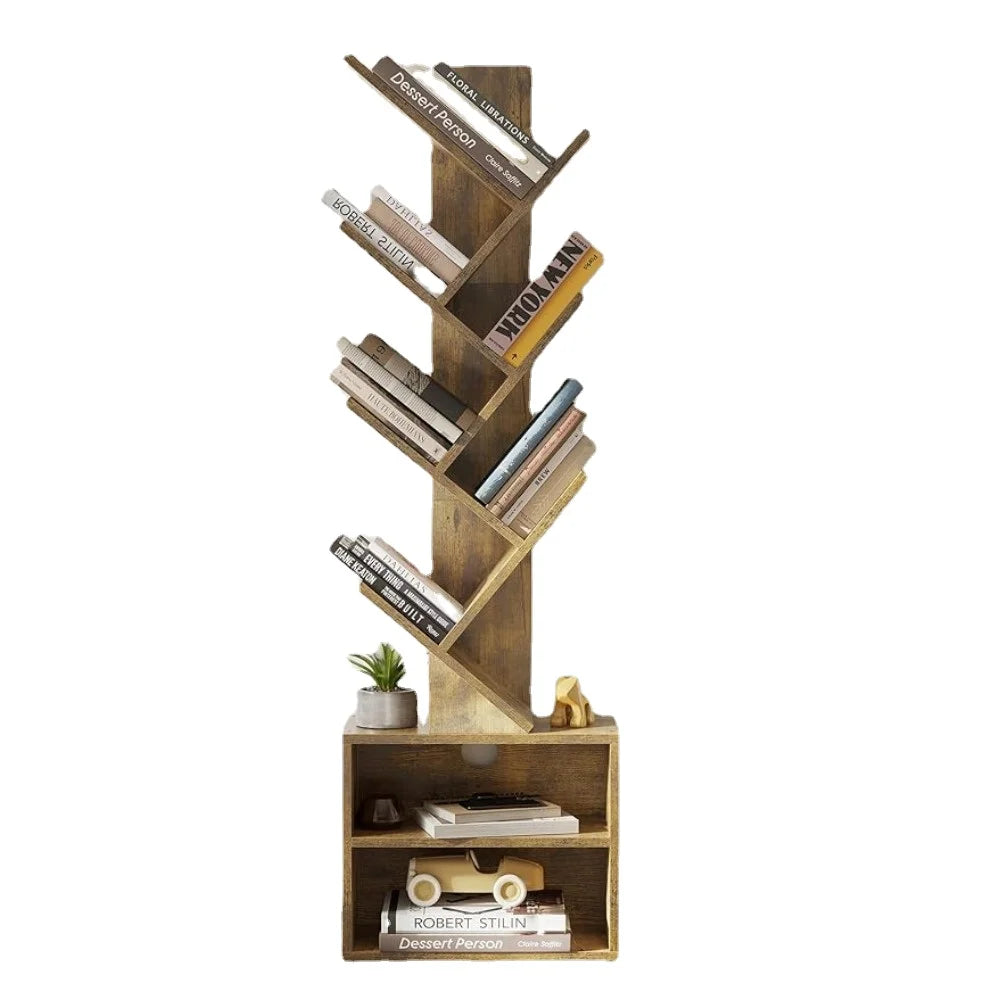 Small Bookcase with Storage Cabinet