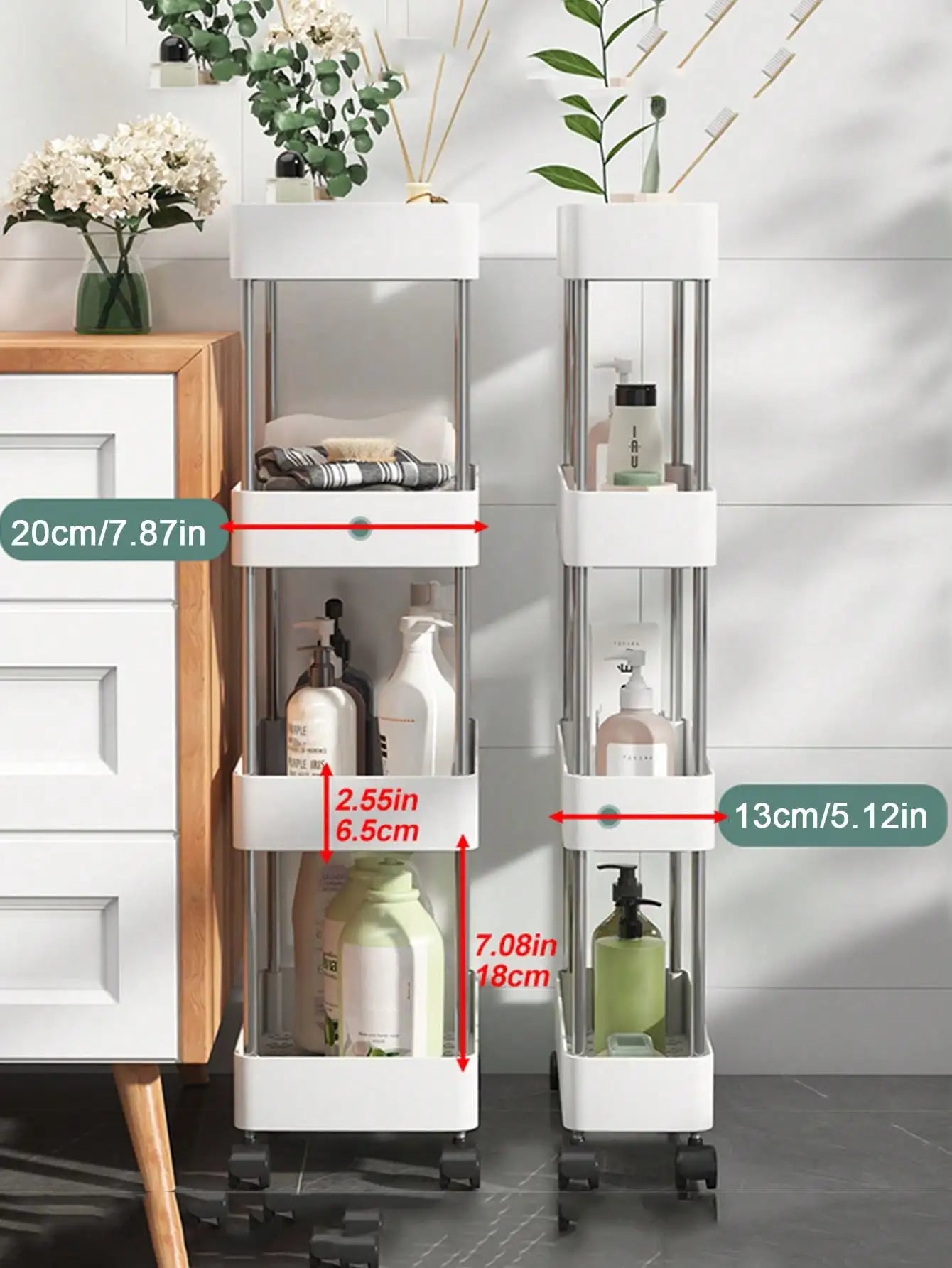 Rolling Utility Cart Storage Shelf