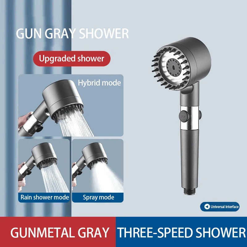 Adjustable Spray with Massage Brush Filter Rain Shower