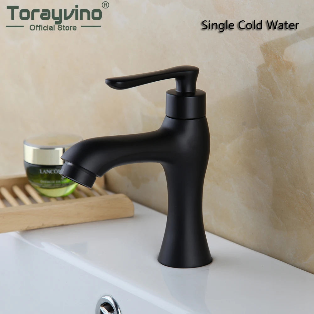 Torayvino Matte Black Bathroom Faucet
