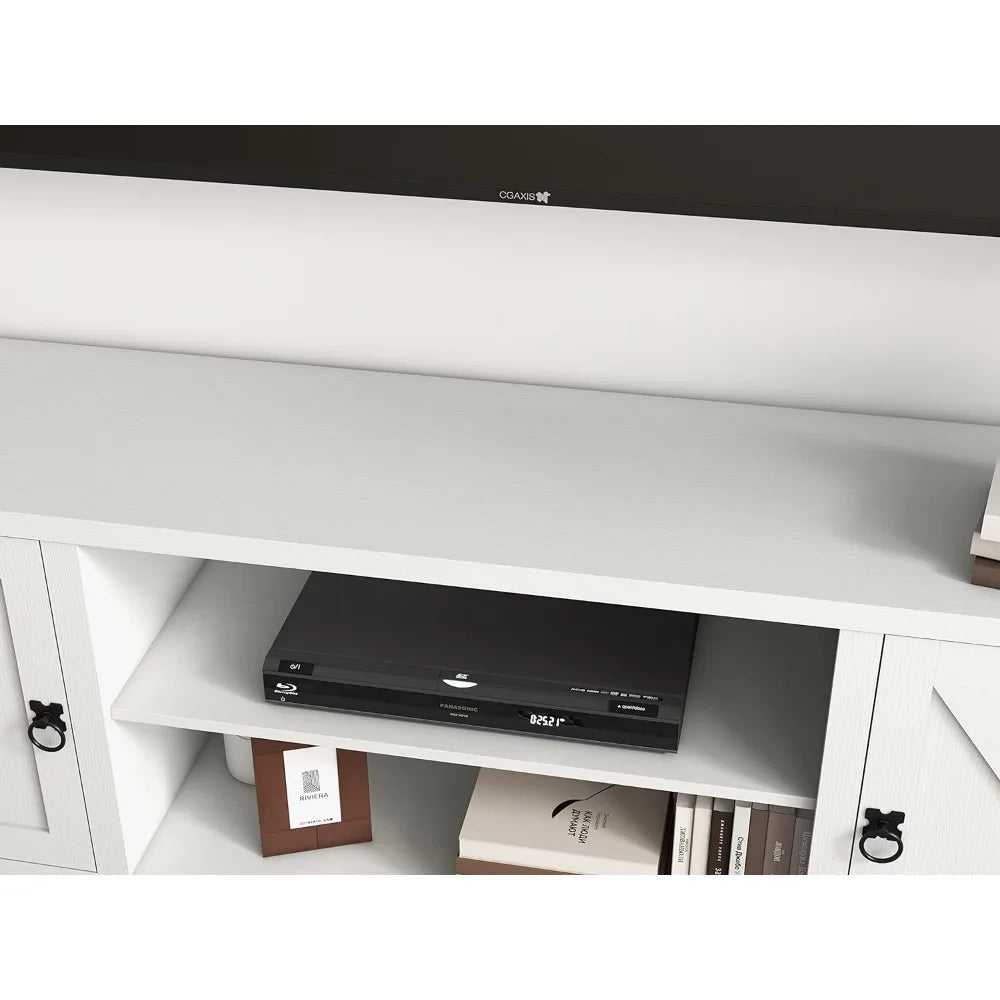 Entertainment Center for 70 Inch TV With 2 Doors and Open Shelves