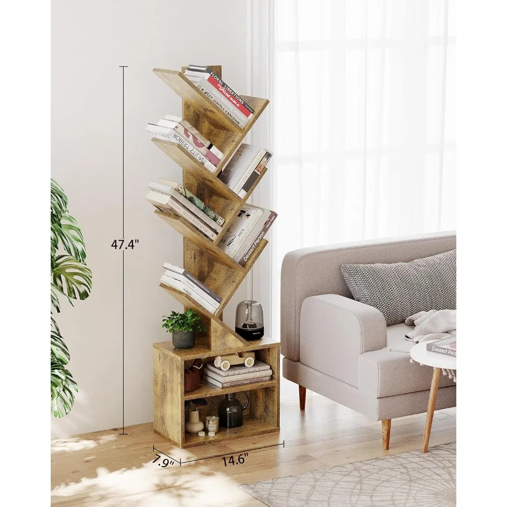 Small Bookcase with Storage Cabinet