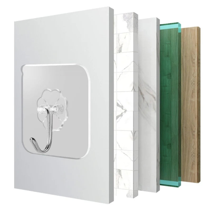 Transparent Self Adhesive Door Wall Hangers Hooks