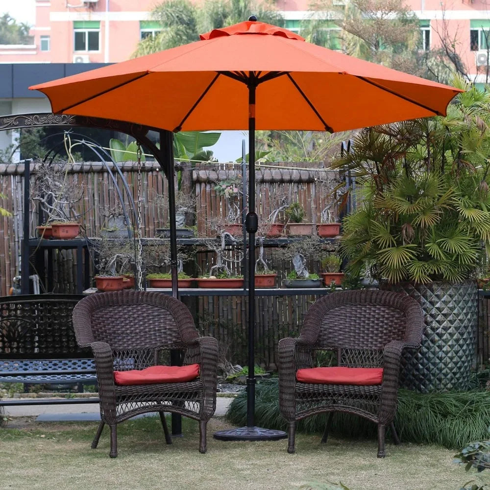 Patio Umbrella with 8 Sturdy Ribs (Tan)