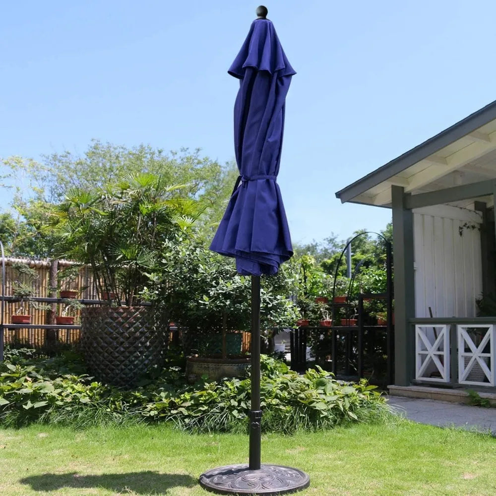Patio Umbrella with 8 Sturdy Ribs (Tan)