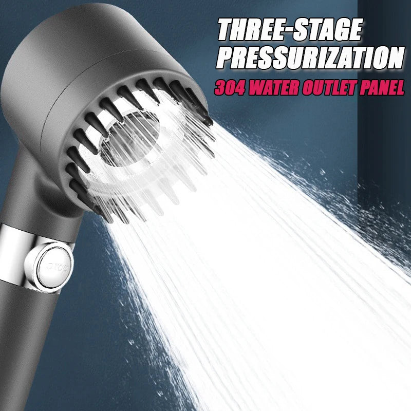 Adjustable Spray with Massage Brush Filter Rain Shower